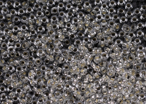 Бисер Япония DEMI 11/0 10г PF0021 Permanent Finish, хрусталь, серебряная линия внутри