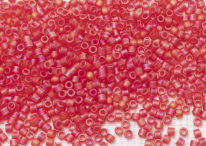 Бисер Япония MIYUKI Delica цилиндр 10/0 5 г DBM-0856 прозрачный красный оранжевый радужный матовый